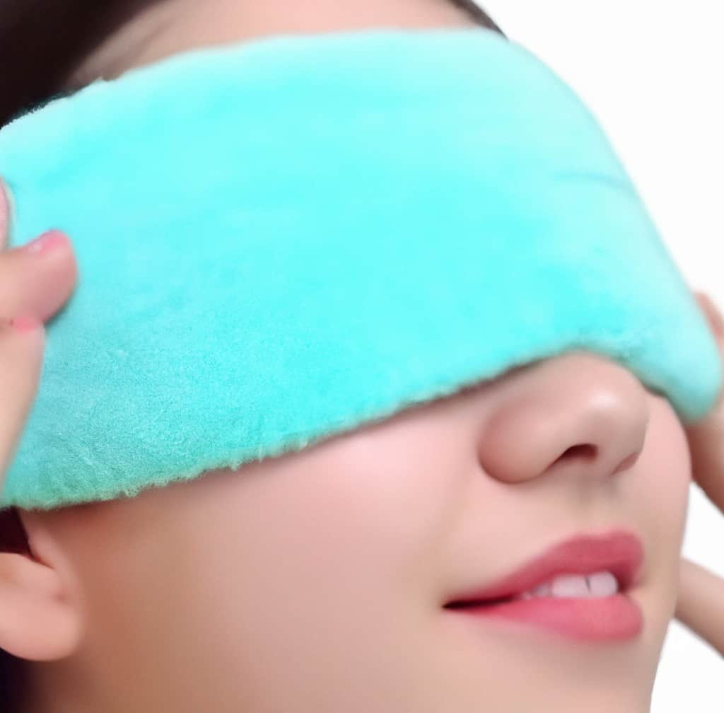 Applying a warm compress to your face